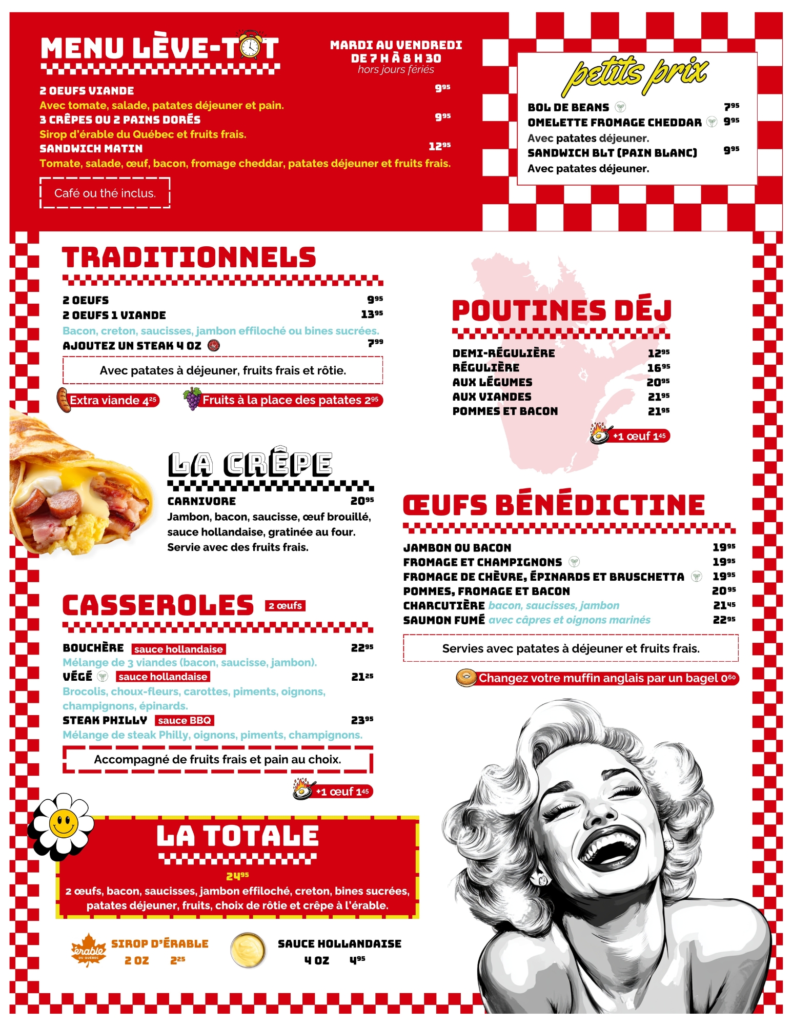 Menu déjeuner