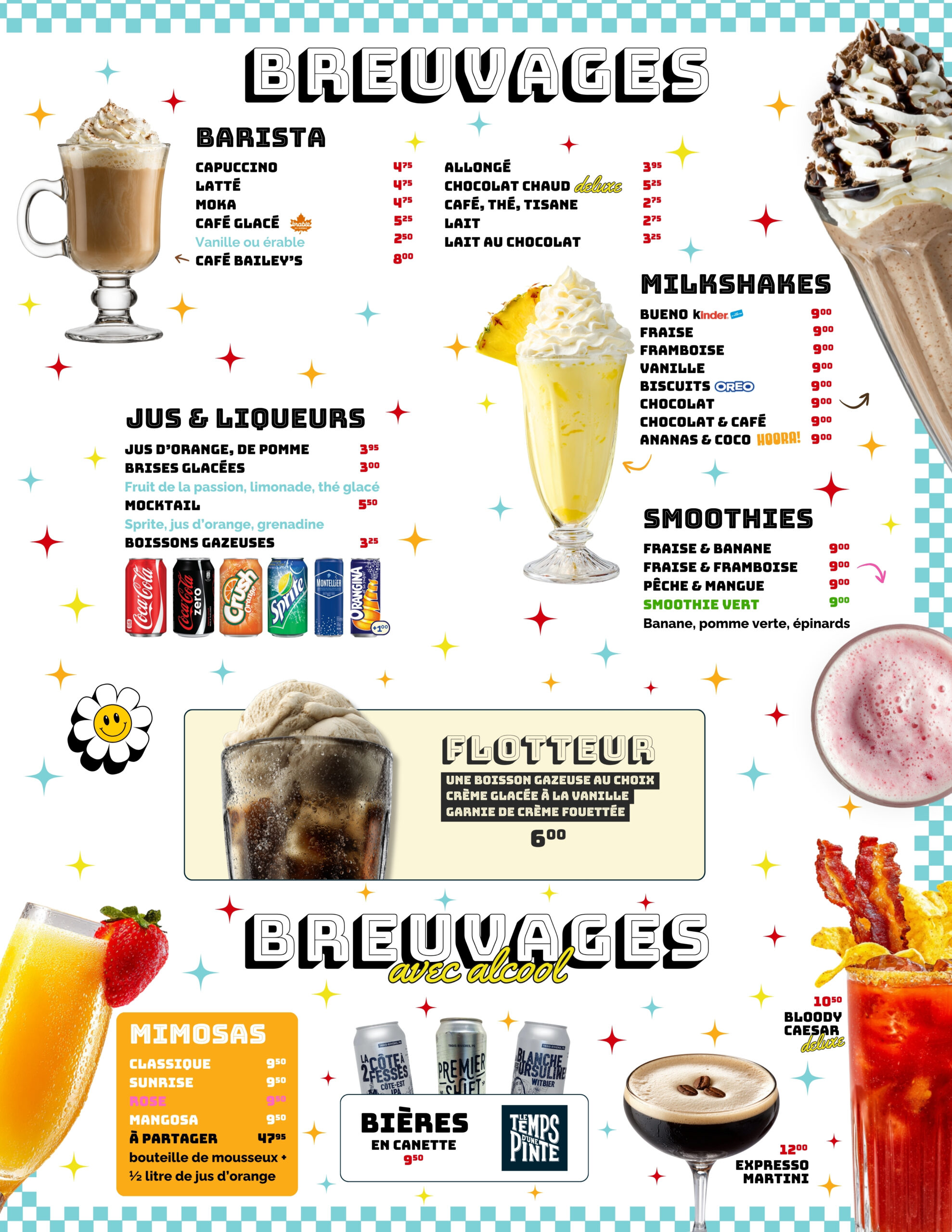 Menu boisson Binerie Chik